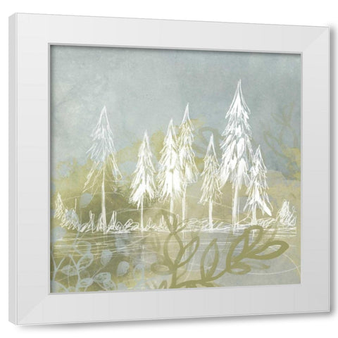 Treeline Collage II White Modern Wood Framed Art Print by Vess, June Erica