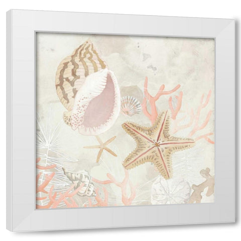 Shell Collector Fresco II White Modern Wood Framed Art Print by Vess, June Erica