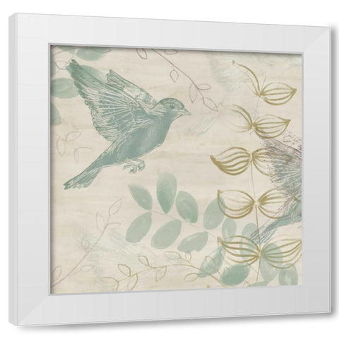 Avian Grove I White Modern Wood Framed Art Print by Vess, June Erica