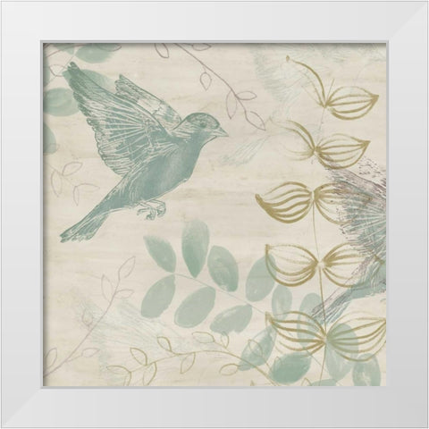 Avian Grove I White Modern Wood Framed Art Print by Vess, June Erica