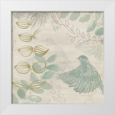 Avian Grove II White Modern Wood Framed Art Print by Vess, June Erica