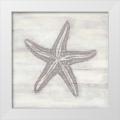 Driftwood Silhouette I White Modern Wood Framed Art Print by Vess, June Erica