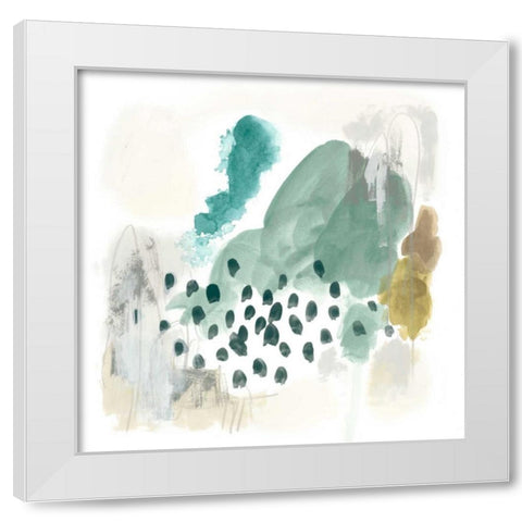 Rain Cloud I White Modern Wood Framed Art Print by Vess, June Erica