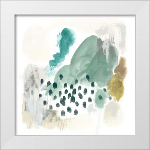 Rain Cloud I White Modern Wood Framed Art Print by Vess, June Erica