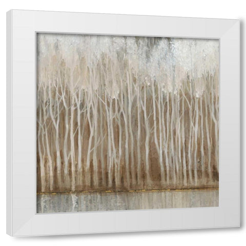 Whispering Trees II White Modern Wood Framed Art Print by OToole, Tim