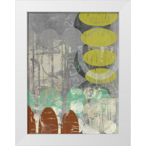 Circles Circle II White Modern Wood Framed Art Print by Goldberger, Jennifer