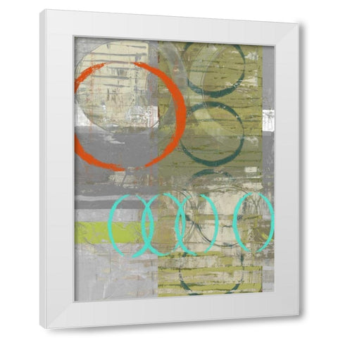 Linking  II White Modern Wood Framed Art Print by Goldberger, Jennifer