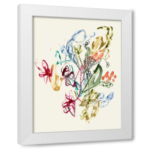 Scribble Arrangement II White Modern Wood Framed Art Print by Goldberger, Jennifer