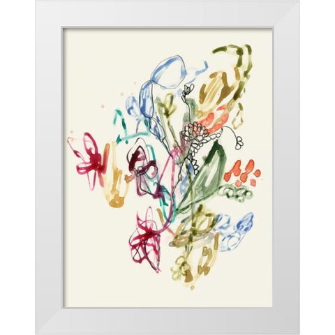 Scribble Arrangement II White Modern Wood Framed Art Print by Goldberger, Jennifer