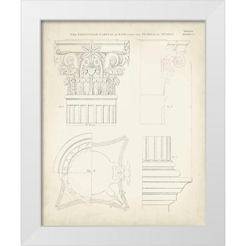 Greek and Roman Architecture I White Modern Wood Framed Art Print by Kelly, Thomas
