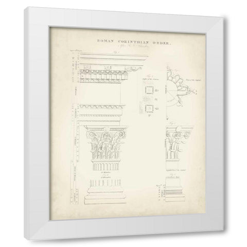 Greek and Roman Architecture II White Modern Wood Framed Art Print by Kelly, Thomas