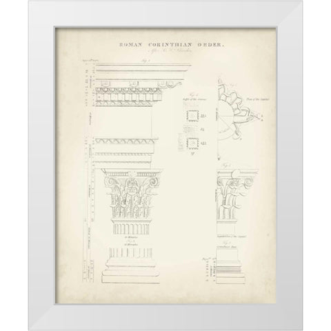 Greek and Roman Architecture II White Modern Wood Framed Art Print by Kelly, Thomas