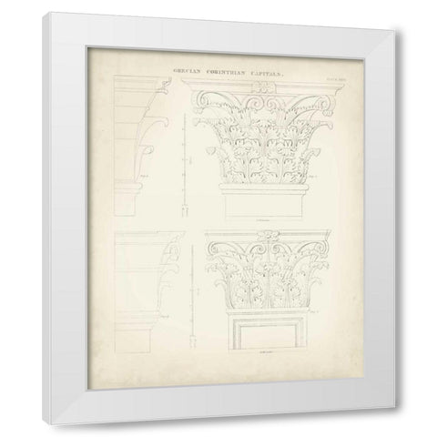 Greek and Roman Architecture III White Modern Wood Framed Art Print by Kelly, Thomas