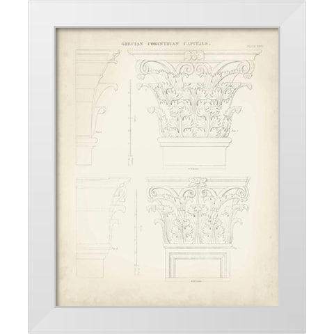 Greek and Roman Architecture III White Modern Wood Framed Art Print by Kelly, Thomas