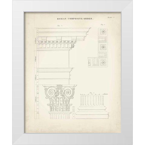 Greek and Roman Architecture IV White Modern Wood Framed Art Print by Kelly, Thomas