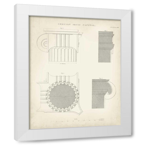 Greek and Roman Architecture VI White Modern Wood Framed Art Print by Kelly, Thomas