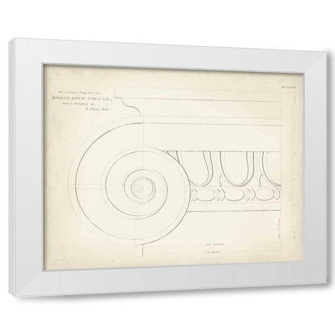 Greek and Roman Architecture VII White Modern Wood Framed Art Print by Kelly, Thomas