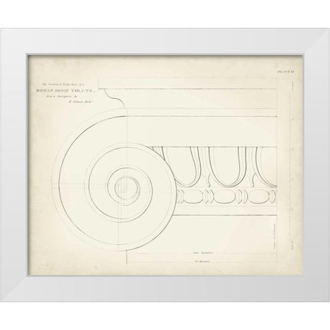 Greek and Roman Architecture VII White Modern Wood Framed Art Print by Kelly, Thomas