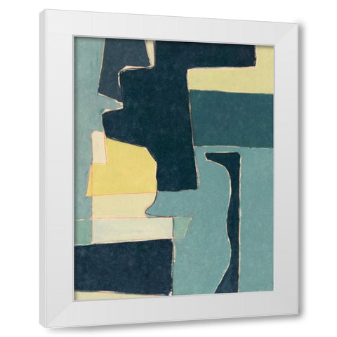 Blue Note II White Modern Wood Framed Art Print by Delamater, Rob