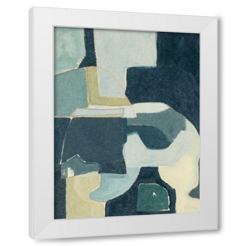 Blue Note III White Modern Wood Framed Art Print by Delamater, Rob