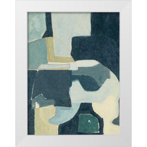 Blue Note III White Modern Wood Framed Art Print by Delamater, Rob