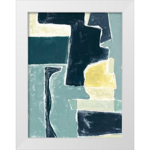 Blue Note IV White Modern Wood Framed Art Print by Delamater, Rob