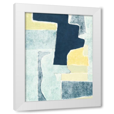 Blue Note V White Modern Wood Framed Art Print by Delamater, Rob