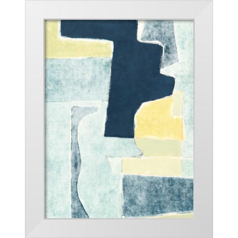 Blue Note V White Modern Wood Framed Art Print by Delamater, Rob