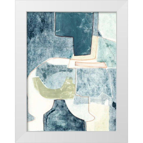 Blue Note VI White Modern Wood Framed Art Print by Delamater, Rob