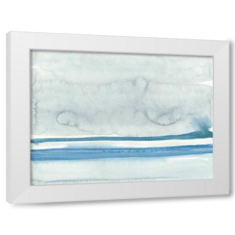 Water Horizon at Sea Ranch I White Modern Wood Framed Art Print by Delamater, Rob