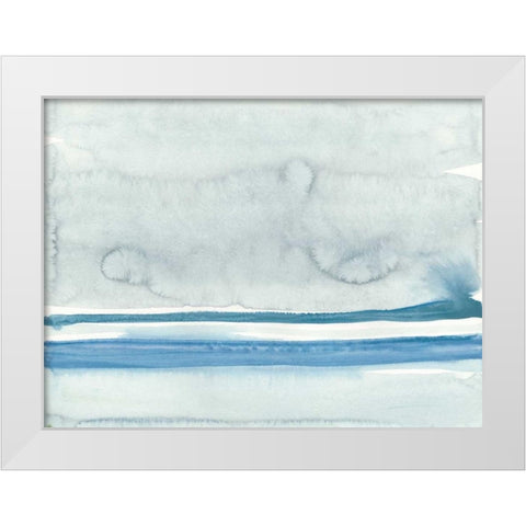 Water Horizon at Sea Ranch I White Modern Wood Framed Art Print by Delamater, Rob