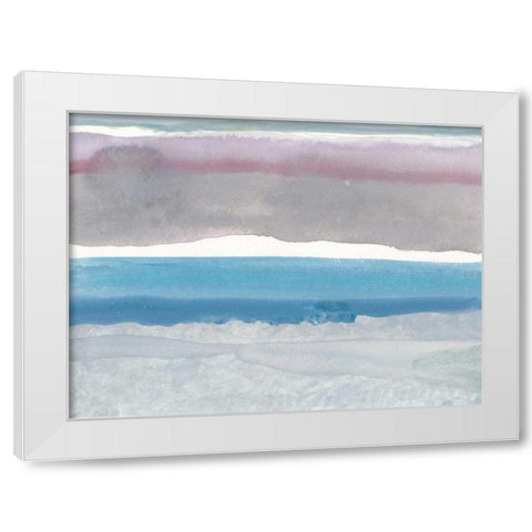Cerulean Horizon at Sea Ranch White Modern Wood Framed Art Print by Delamater, Rob