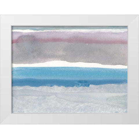 Cerulean Horizon at Sea Ranch White Modern Wood Framed Art Print by Delamater, Rob
