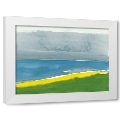 The End of Bluff Beach Road White Modern Wood Framed Art Print by Delamater, Rob