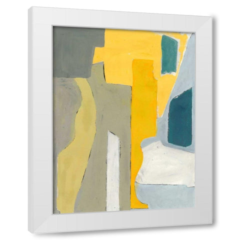 Guitar and Table White Modern Wood Framed Art Print by Delamater, Rob