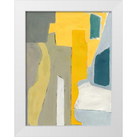 Guitar and Table White Modern Wood Framed Art Print by Delamater, Rob