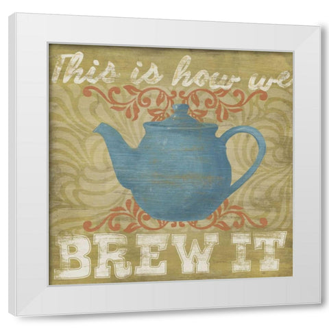 Hip Kitchen I White Modern Wood Framed Art Print by Vess, June Erica