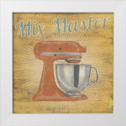 Hip Kitchen III White Modern Wood Framed Art Print by Vess, June Erica