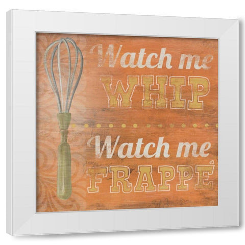 Hip Kitchen IV White Modern Wood Framed Art Print by Vess, June Erica