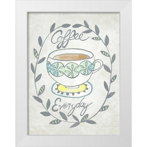 Breakfast Club II White Modern Wood Framed Art Print by Zarris, Chariklia