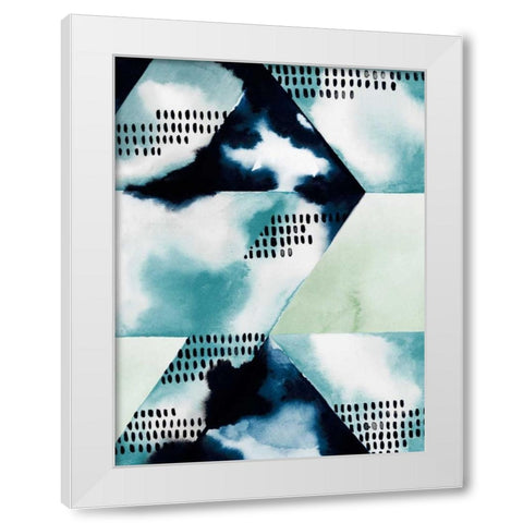 Blue Billow I White Modern Wood Framed Art Print by Popp, Grace
