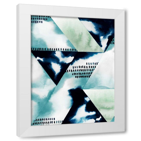 Blue Billow II White Modern Wood Framed Art Print by Popp, Grace