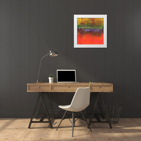 Hifi Abstract I White Modern Wood Framed Art Print by Ray, Elena