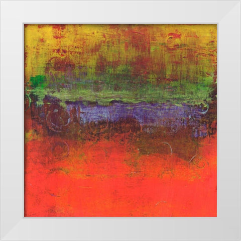 Hifi Abstract I White Modern Wood Framed Art Print by Ray, Elena