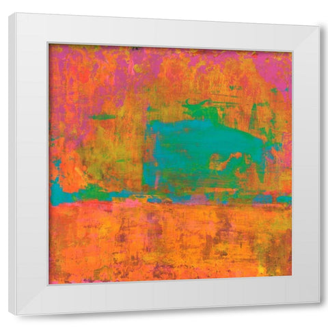 Hifi Abstract II White Modern Wood Framed Art Print by Ray, Elena