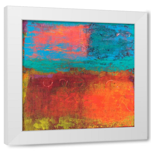 Hifi Abstract III White Modern Wood Framed Art Print by Ray, Elena