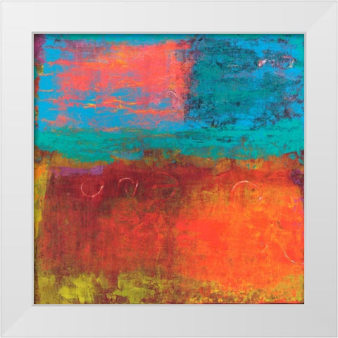 Hifi Abstract III White Modern Wood Framed Art Print by Ray, Elena