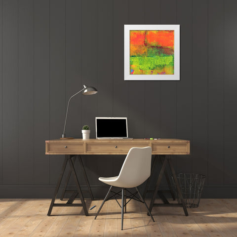 Hifi Abstract IV White Modern Wood Framed Art Print by Ray, Elena