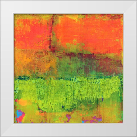 Hifi Abstract IV White Modern Wood Framed Art Print by Ray, Elena