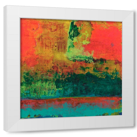 Hifi Abstract V White Modern Wood Framed Art Print by Ray, Elena